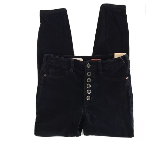 Anthropologie | Pilcro High Rise Skinny Womens Size 27 Navy Blue Corduroy - Picture 3 of 11